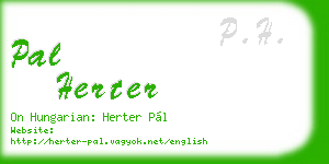 pal herter business card